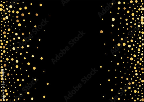Obraz Golden Confetti Isolated Vector  Black