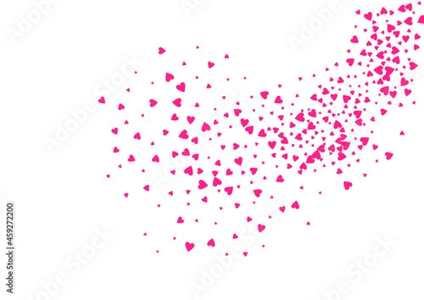 Obraz Pink Heart Vector White Backgound. Cut Hearts