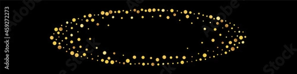 Obraz Gold Round Bridal Vector Panoramic Black