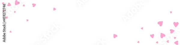 Obraz Maroon Color Hearts Vector Panoramic White