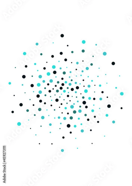 Obraz Blue Circle Carnaval Vector  White Background.