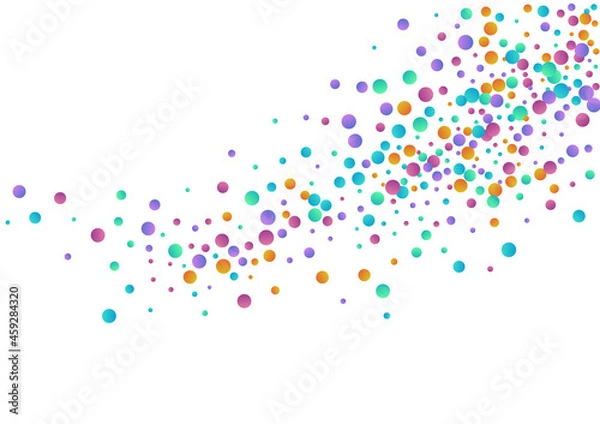 Obraz Rainbow Dust Decoration Vector  White Background.