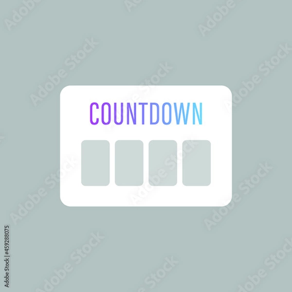 Fototapeta Countdown social media instagram sticker, template icon, user interface question button stories social media design, vector illustration