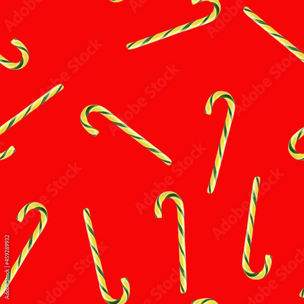 Fototapeta Lollipop on a red background