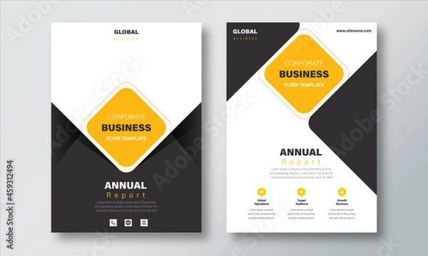 Obraz Corporate Business Flyer Layout  Template Background Design Concept Idea.