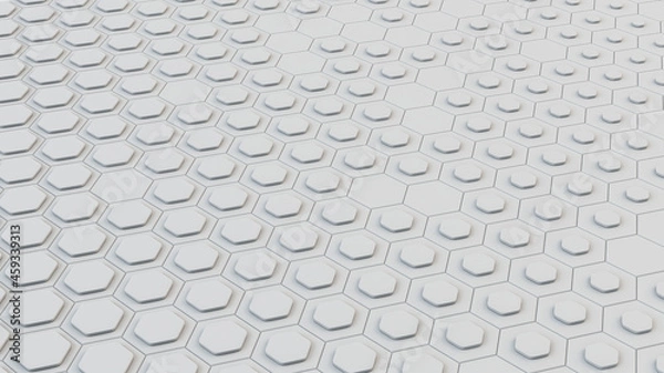 Fototapeta Abstract geometric light background. 3d rendering illustration.