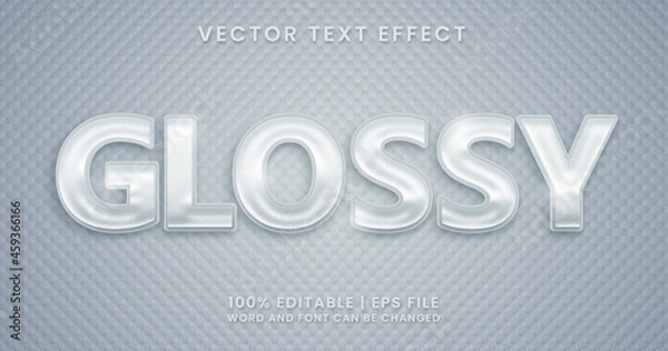 Obraz Glossy text, shiny editable text effect style