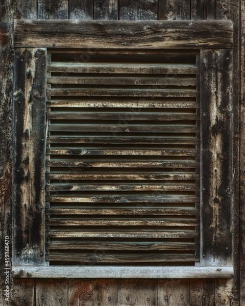 Obraz Old window wood curtains 