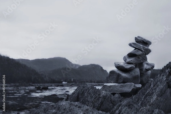 Obraz Native zen art inukshuk 