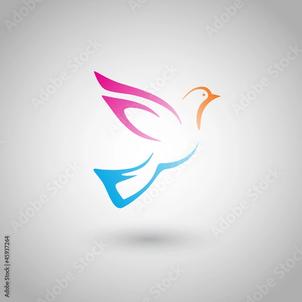 Obraz flying bird (vector object)