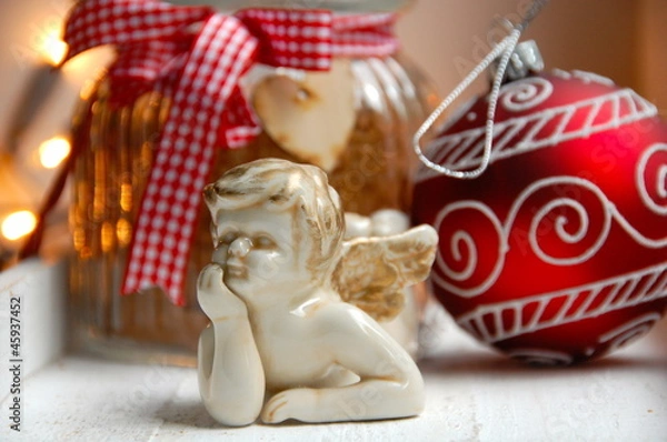 Fototapeta Weihnachtsgebäck und Engel