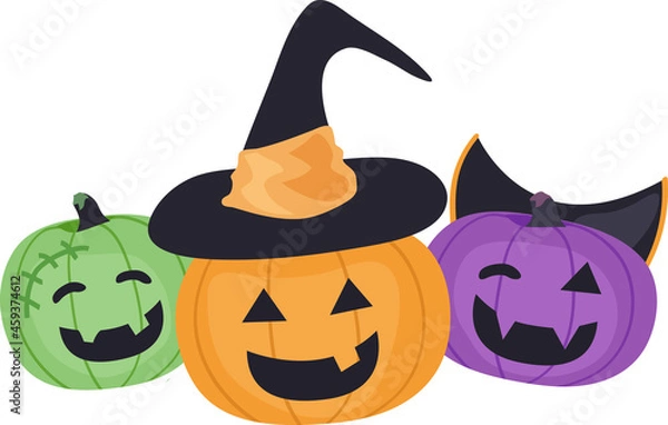 Obraz threeCostumedPumpkins