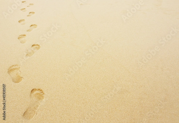 Fototapeta ślady na piasku w tle