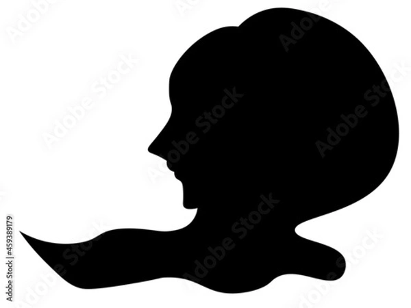 Obraz 女性横顔シルエット