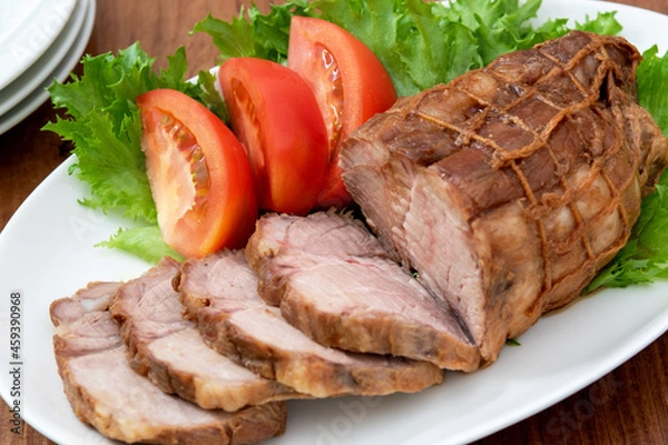 Obraz チャーシューとサラダの盛り合わせ