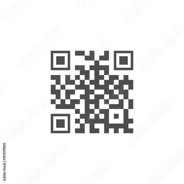Obraz QR code sample vector icon, ready to scan with smart phone