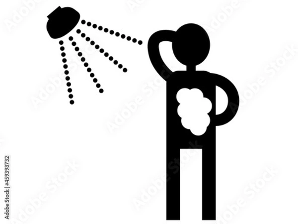 Obraz シャワーを浴びるアイコン