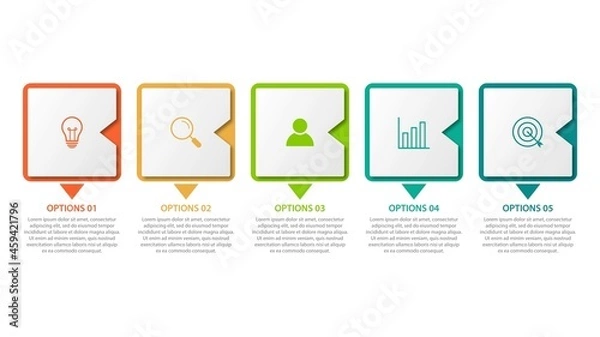Obraz Presentation business infographic template with 5 options