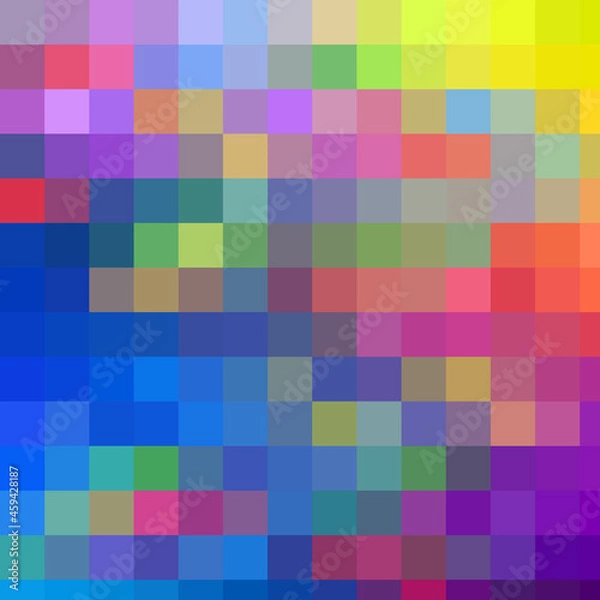 Fototapeta Colorful spots, tartan, abstract background with squares