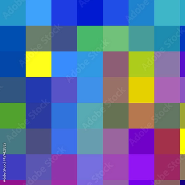 Fototapeta Colorful shapes abstract background with squares