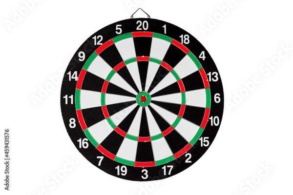 Obraz Isolated Dart Board with White Background.