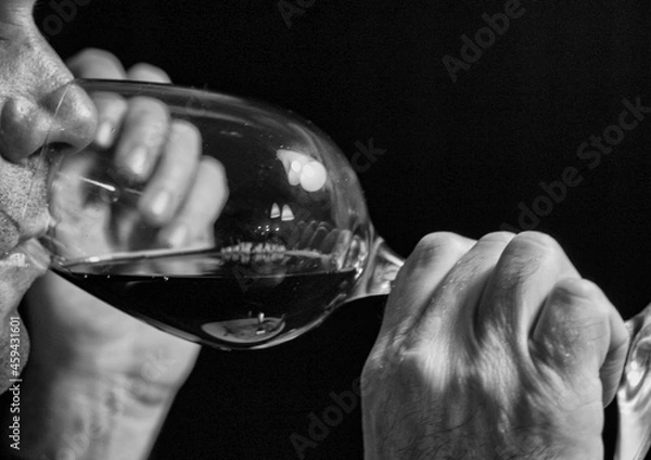 Fototapeta Drinking red wine