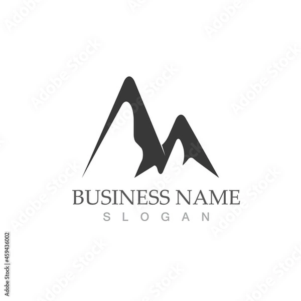 Fototapeta Mountain icon Logo template vector