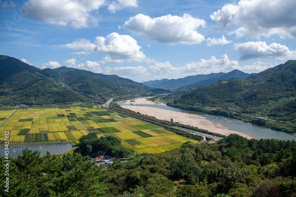Obraz 지리산 섬진강이 보이는 풍경