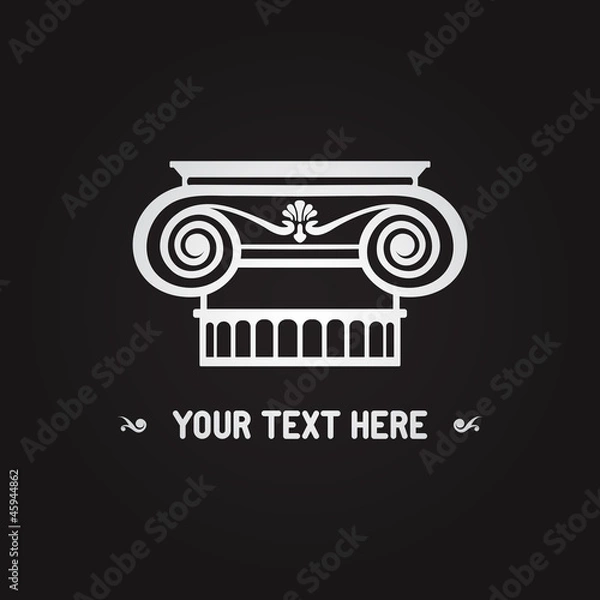 Obraz Ionic column vector