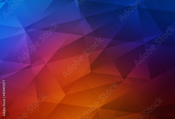 Fototapeta Light Blue, Red vector abstract polygonal background.