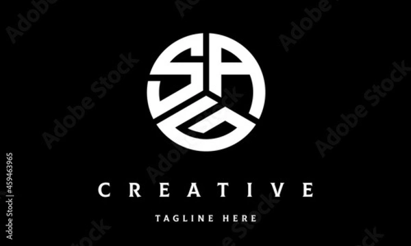 Fototapeta SAG creative circle three letter logo vector