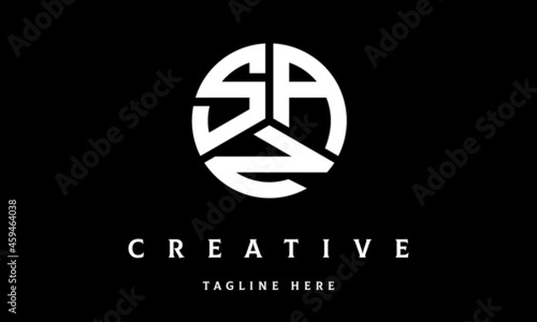 Fototapeta SAN creative circle three letter logo vector