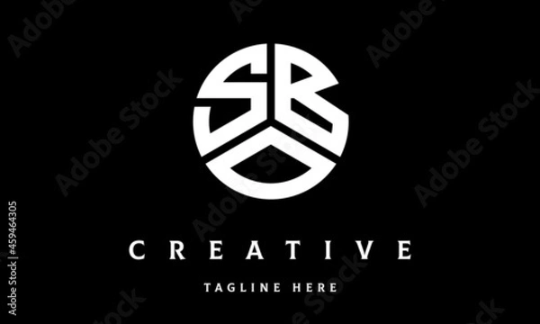 Obraz SBO creative circle three letter logo vector