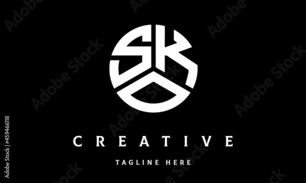 Fototapeta SKO creative circle three letter logo vector