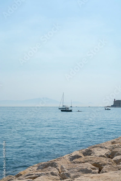 Fototapeta Morning walk in old part of Gaeta, ancient Italian city in province Latina