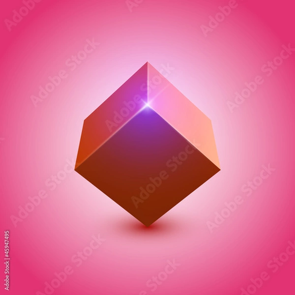 Obraz 3d shiny colorful cube