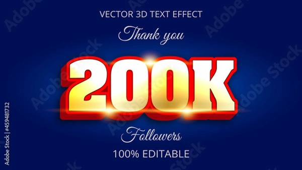 Fototapeta 200k 3D gold text effect 