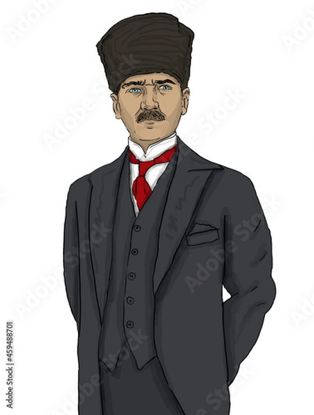 Fototapeta portrait of Mustafa Kemal Ataturk