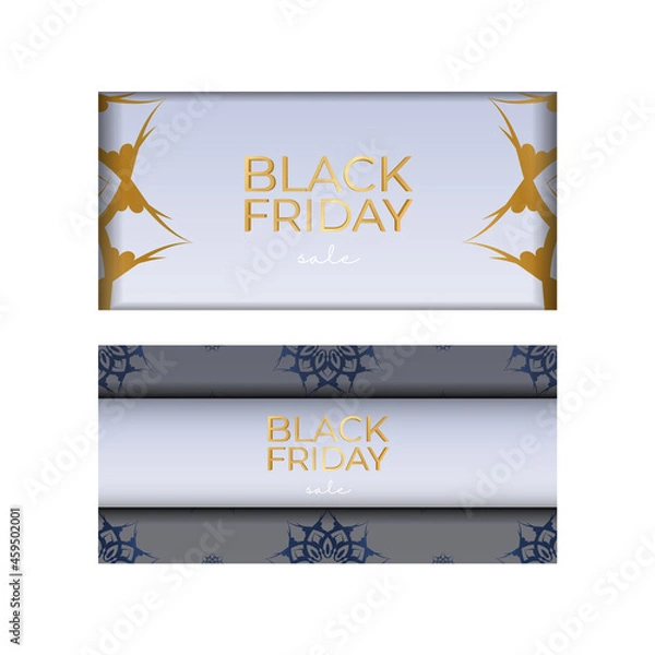 Fototapeta Celebration Poster For Black Friday Beige Color with Abstract Pattern