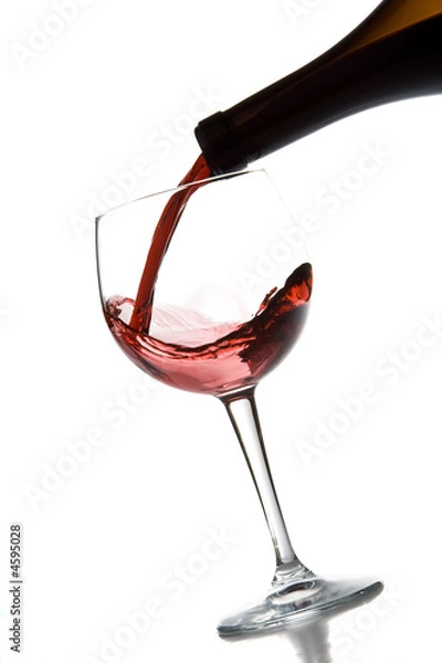 Obraz Red wine pouring