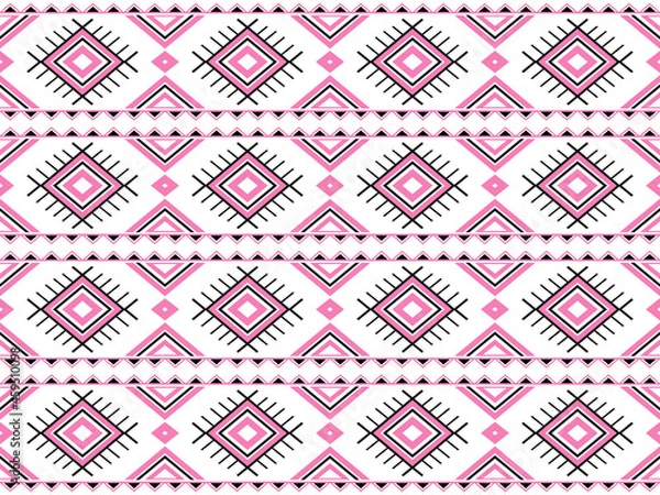 Fototapeta Abstract ethnic geometric pattern,print,border,tradition,ethnic oriental floral seamless pattern,illustration,Gemetric ethnic oriental ikat pattern traditional