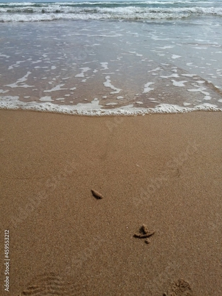 Obraz footprints on the beach