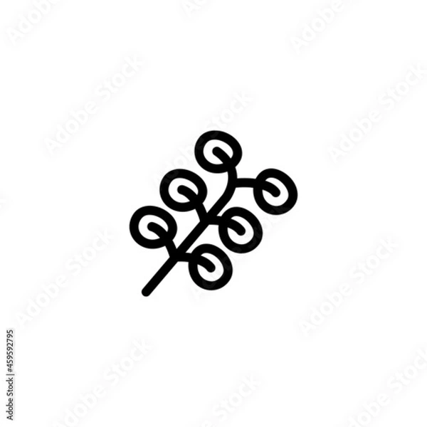 Fototapeta Eucalyptus Nature Monoline Symbol Icon Logo for Graphic Design, UI UX, Game, Android Software, and Website.