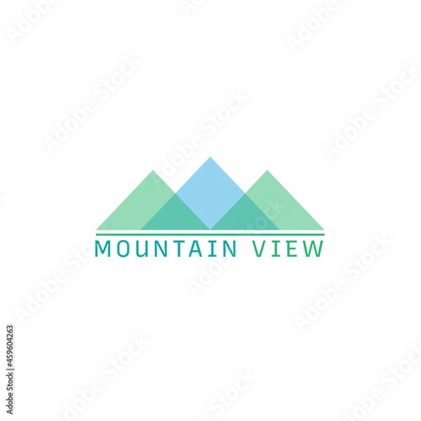 Obraz mountain view logo design vector, nature element logo design template	