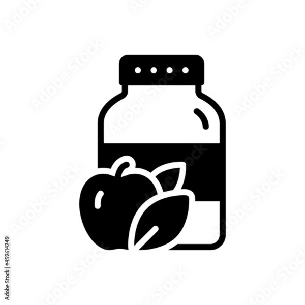 Obraz Black solid icon for supplement