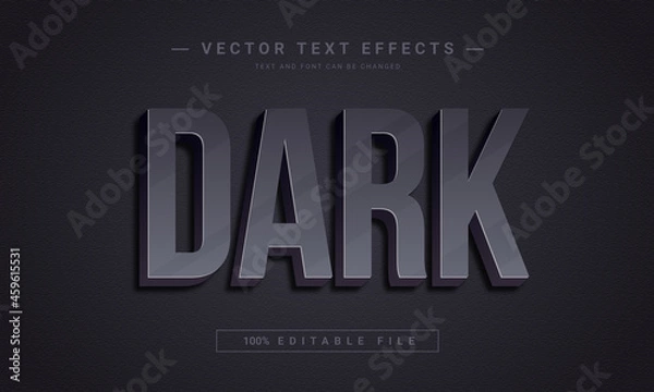 Obraz 3D dark text effect - 100% editable eps file	