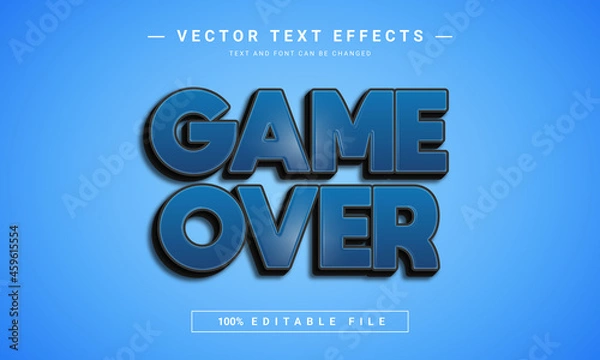 Obraz 3D game over text effect - 100% editable eps file	