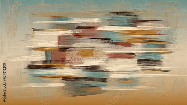 Fototapeta Modern artwork, textured paint strokes, painting on canvas. Acrylic art, artistic texture. Abstract grungy background
