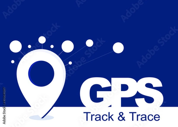 Fototapeta GPS - Location Based Technology Services, Vector Background 