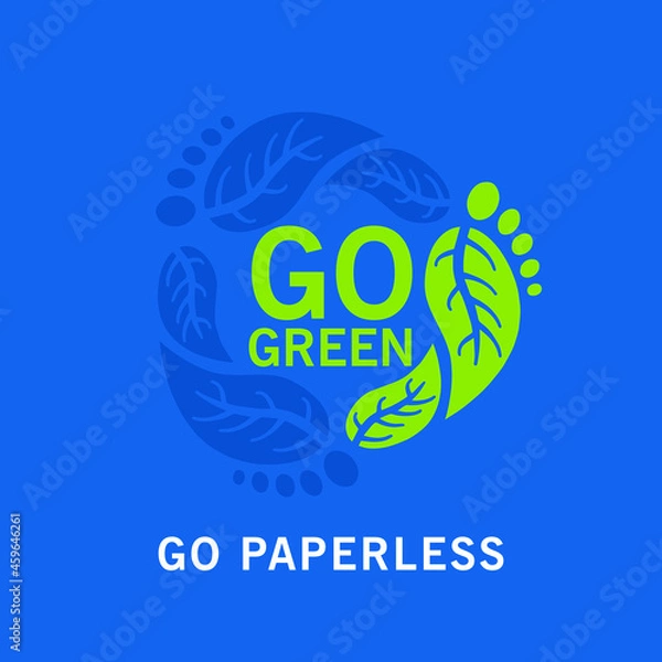Fototapeta Go Green - Save Environment, Vector Background Design